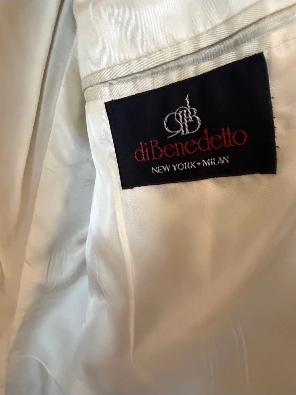 Light Gray / Blue Textured Two-Button Blazer by di Benedello